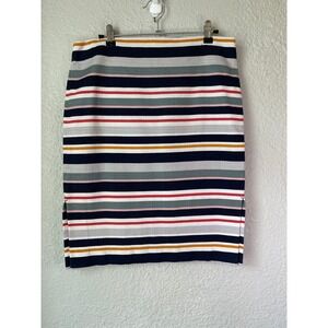 LOFT Outlet Women's Striped‎ Pencil Skirt Career Casual Cotton Blend Size 8